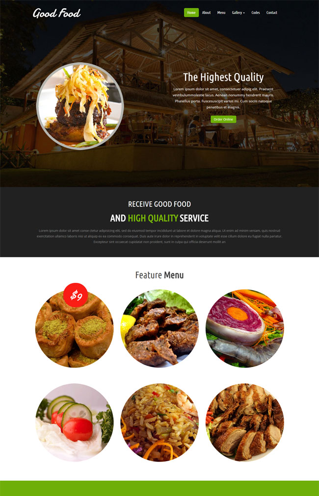 超大气HTML5美食网站模板（用html做一个美食网站模板）