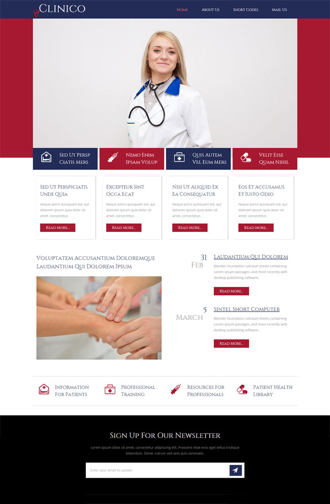 临床医学专业医院网站模板（医学临床指南网站）