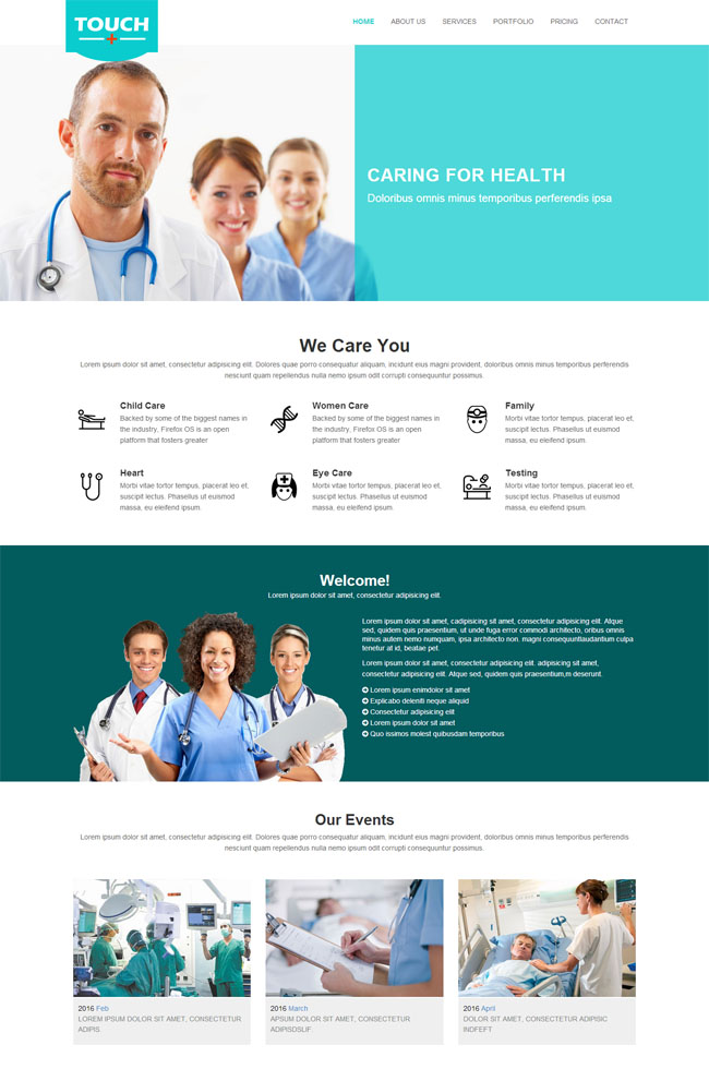 清爽健康医疗网站模板（关于健康的网站）  清爽健康医疗网站模板 模板下载 第1张