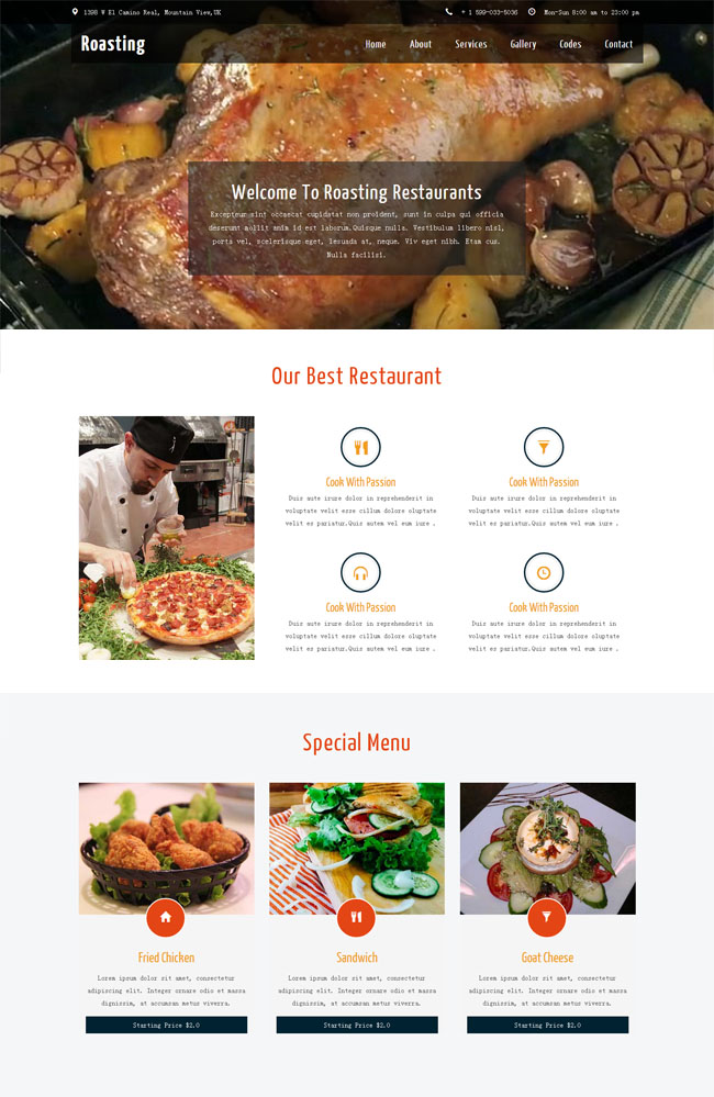 韩国料理美食网站模板（韩国料理厨师）  韩国料理美食网站模板 模板下载 第1张