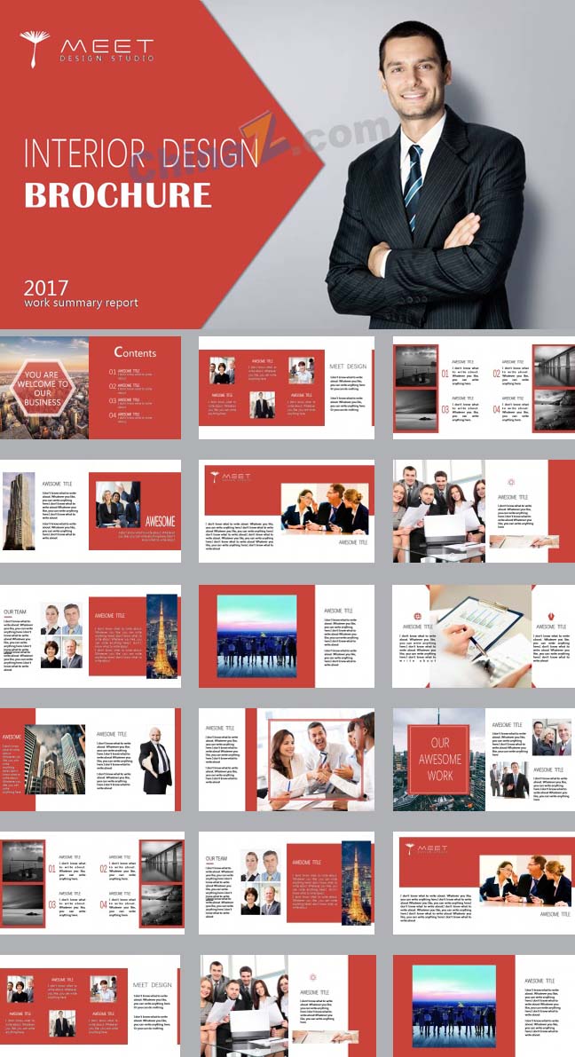 红色自我介绍PPT模版下载