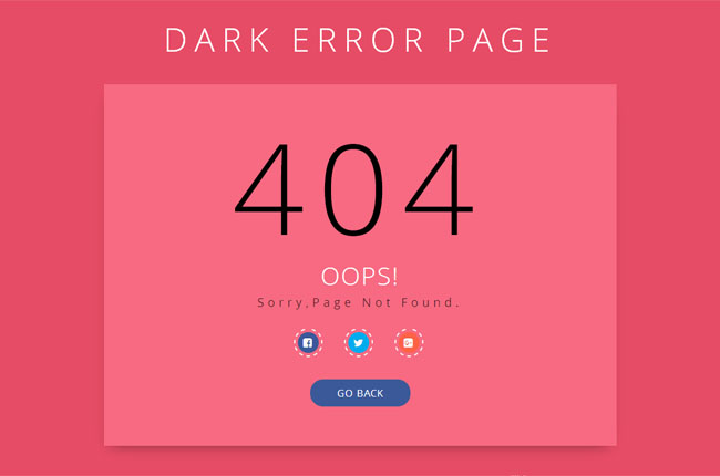 带分享按钮404页面丢失模板  模板下载 第1张