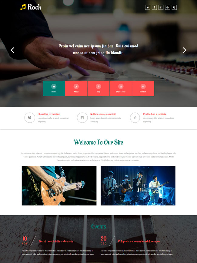 吉他演奏html网站模板（吉他网页版）