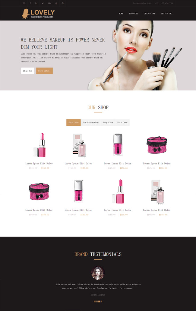 HTML5化妆品电商网站模板（html化妆品网页设计实例代码）