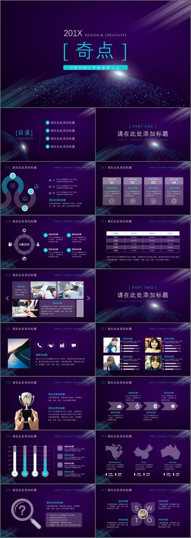 奇点科技风会议培训PPT模板