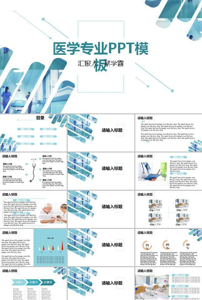 医疗工作总结ppt模板