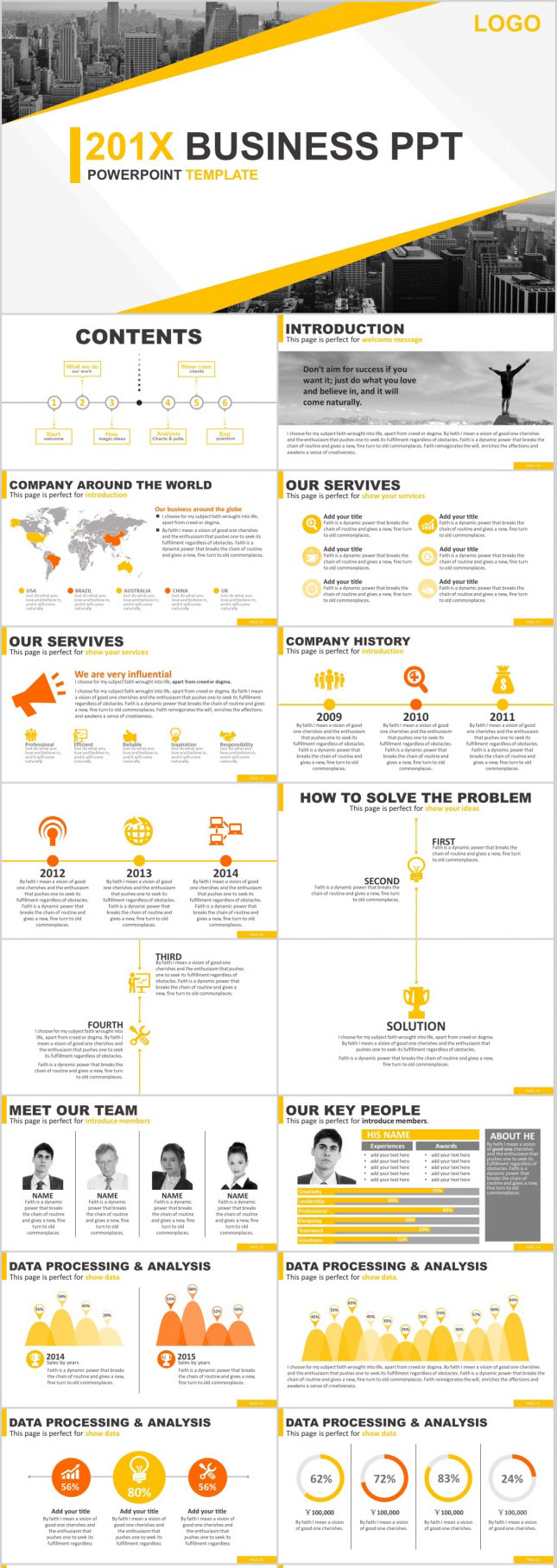 经典欧美式商业汇报PPT模板