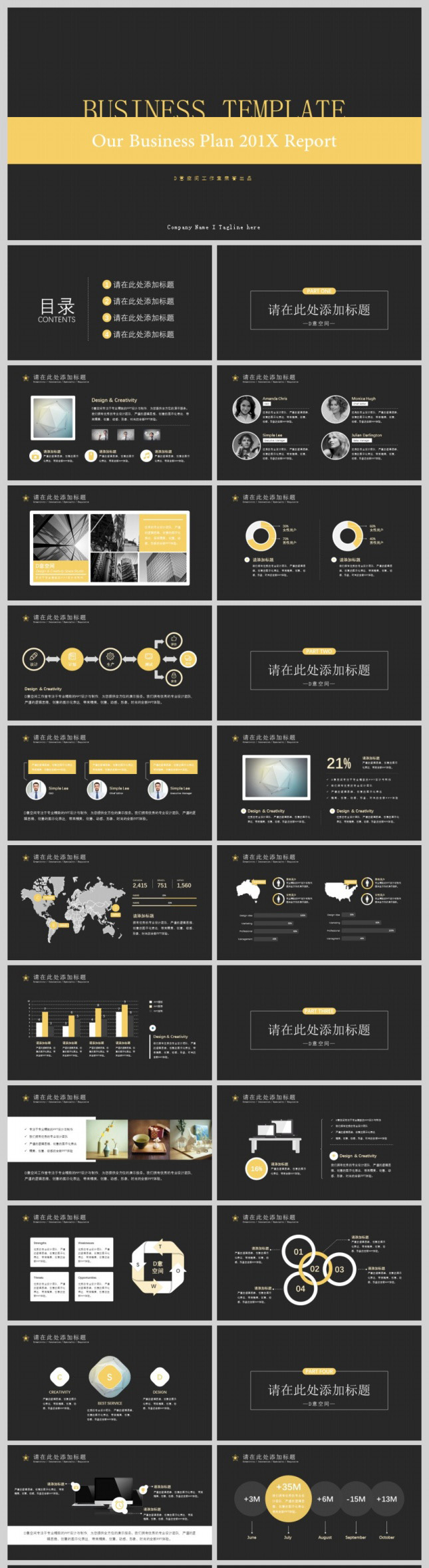 简洁工作汇报商业计划书PPT模板