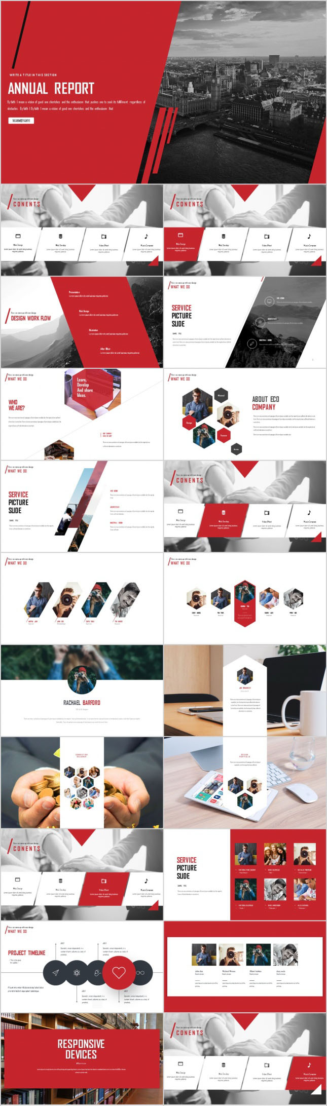 欧美商务风求职报告PPT模板