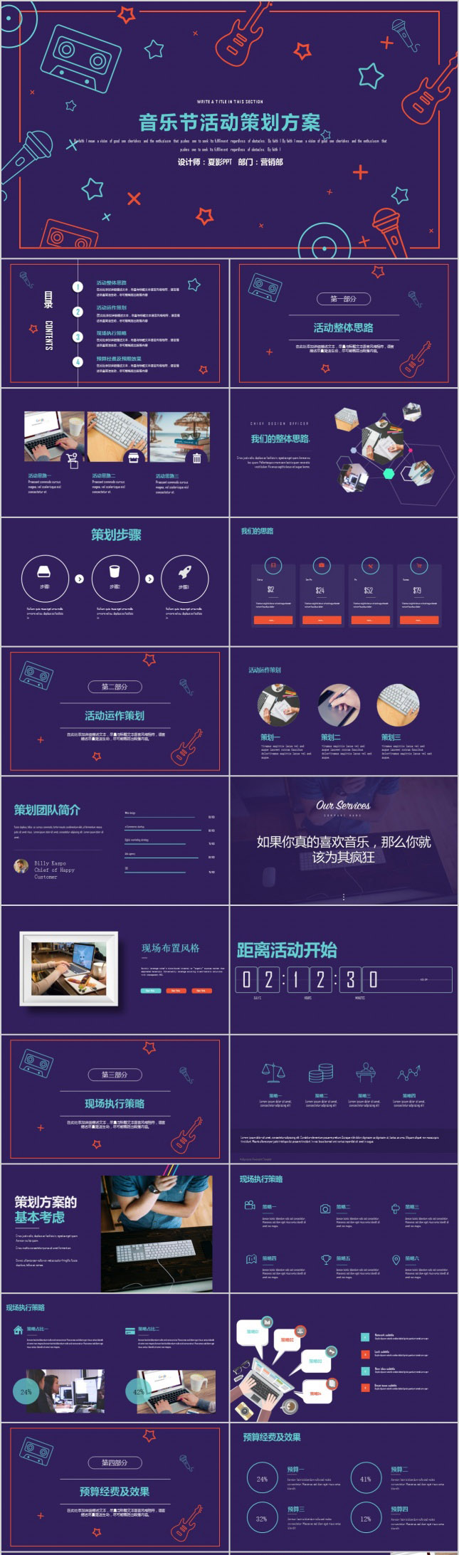 音乐节活动策划方案PPT模板