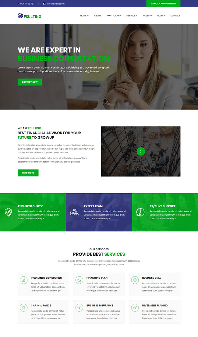 Bootstrap金融咨询网站模板