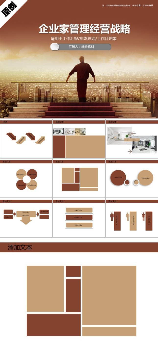 企业家管理经营战略PPT模板