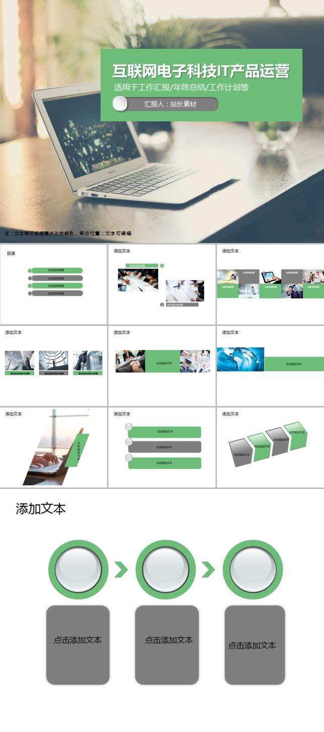 互联网电子科技IT产品运营PPT模板