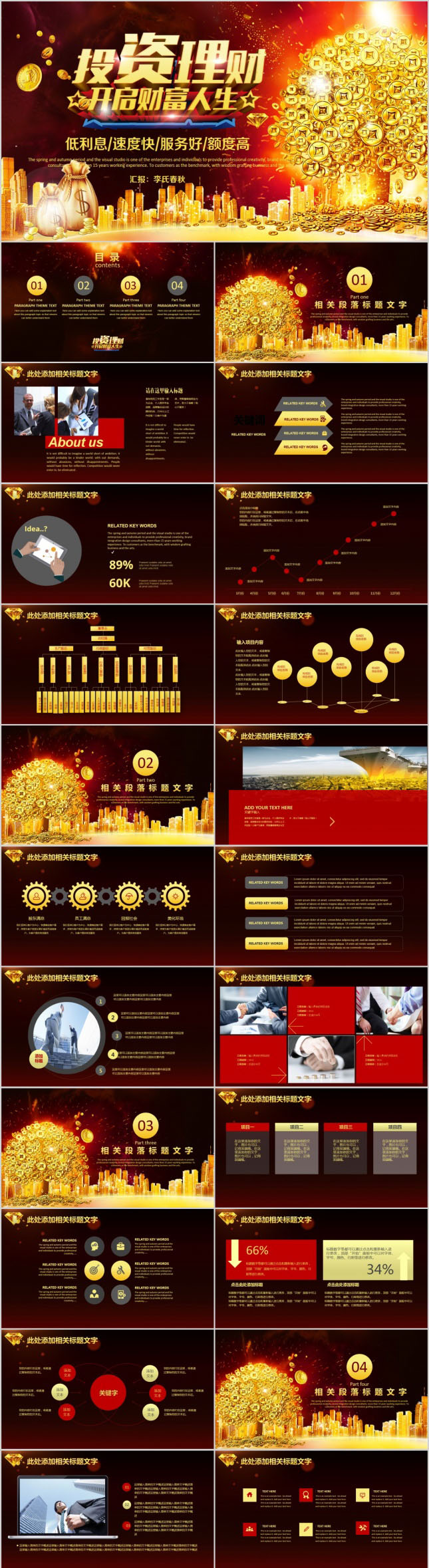 投资理财创业融资招商PPT模板