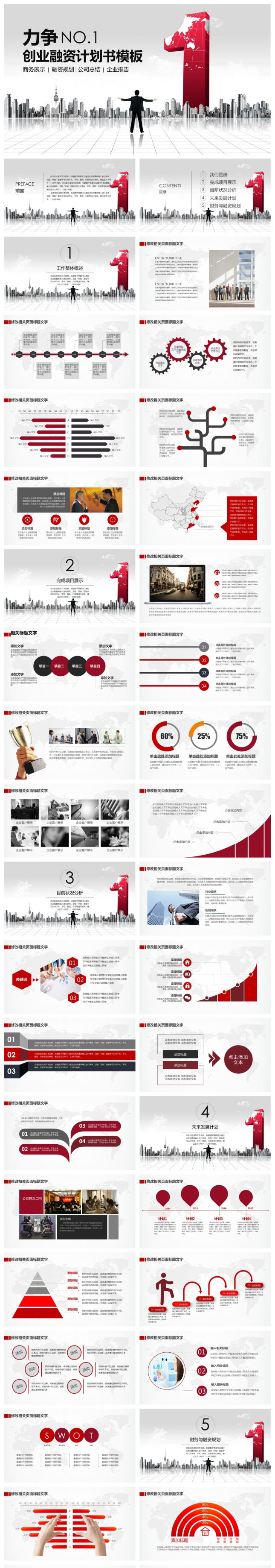 创业融资企业展示PPT模板