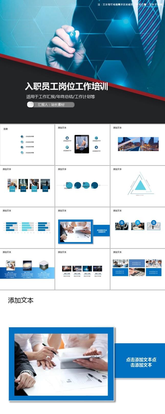 入职员工岗位工作培训PPT模板
