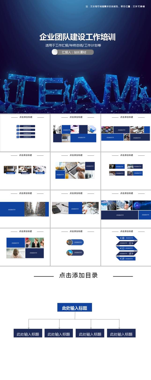 企业团队建设工作培训PPT模板