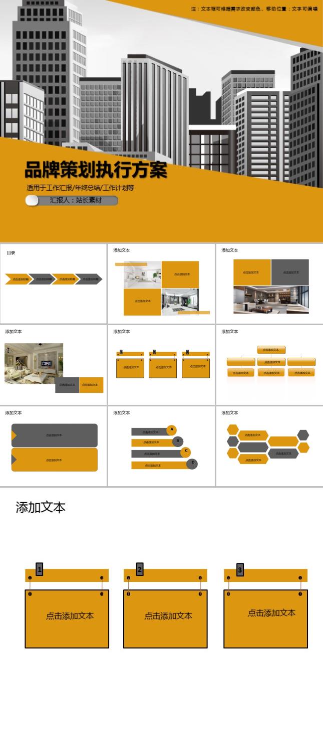 品牌策划执行方案PPT模板