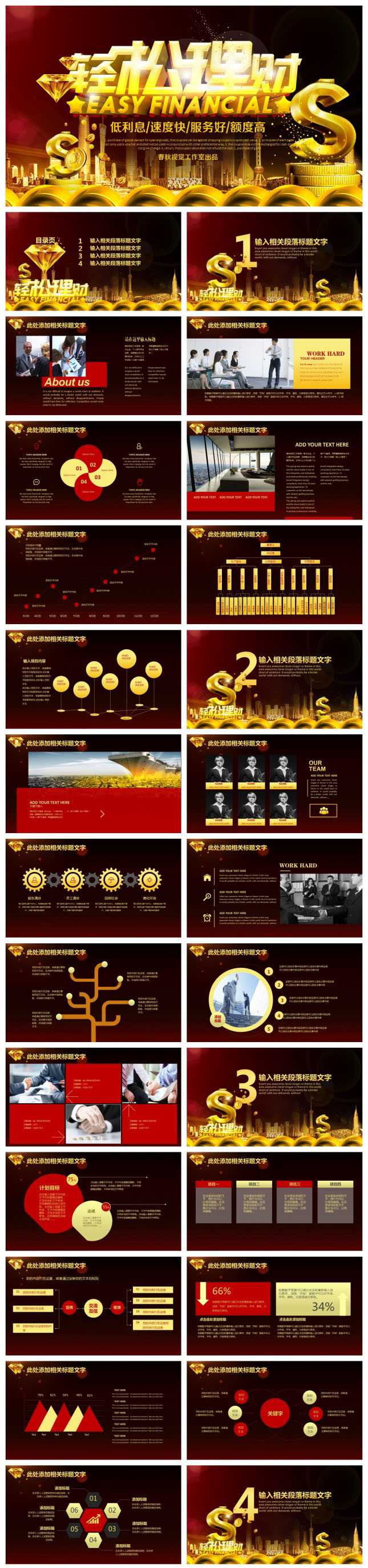 招商引资金融投资风投PPT模板