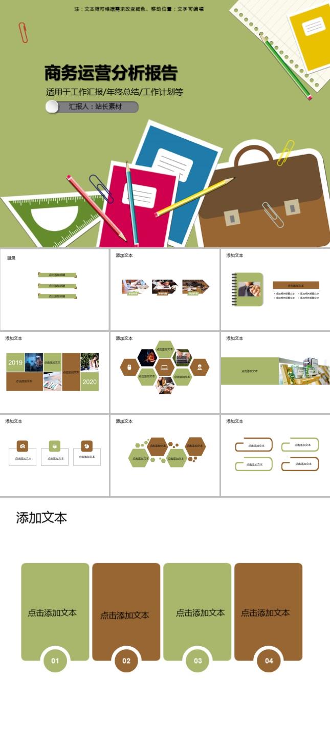 商务运营分析报告PPT模板