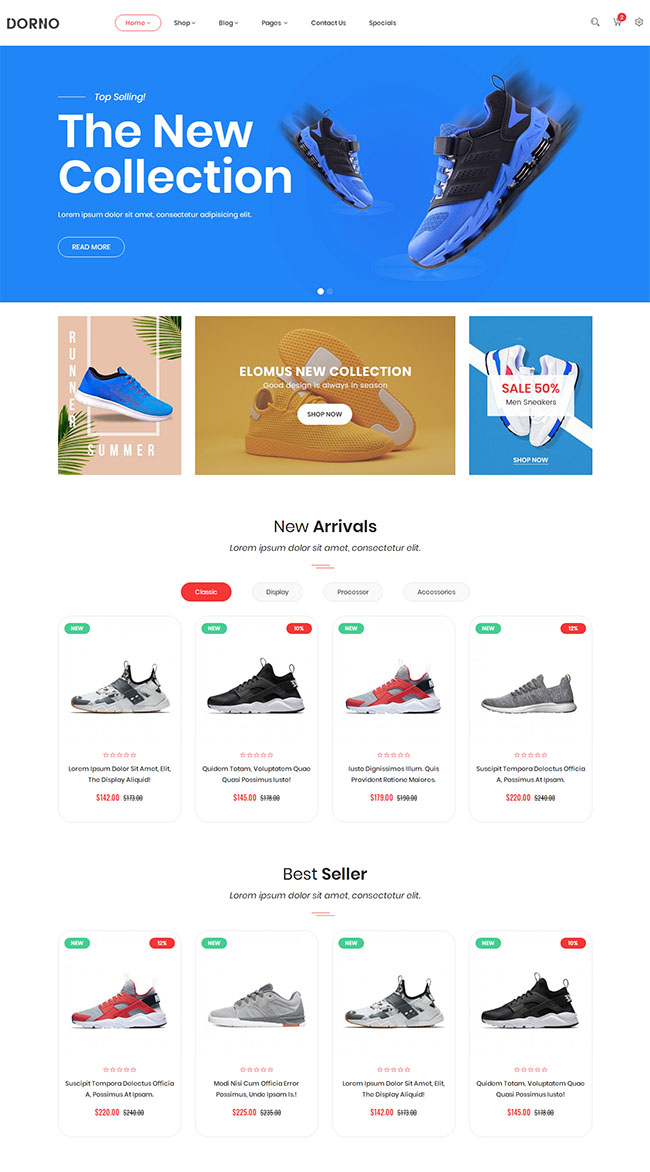运动鞋电子商务网站模板（运动鞋电商平台）
