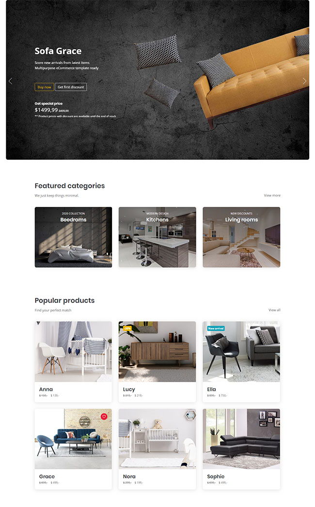 室内家具购物网站模板（免费家具网站模板）