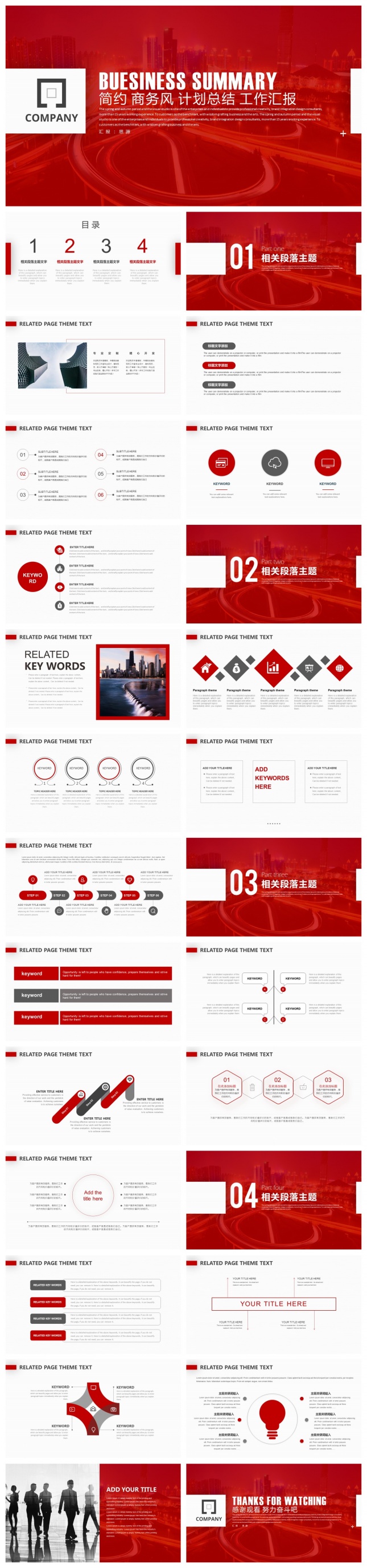 商务计划总结培训讲座PPT模板