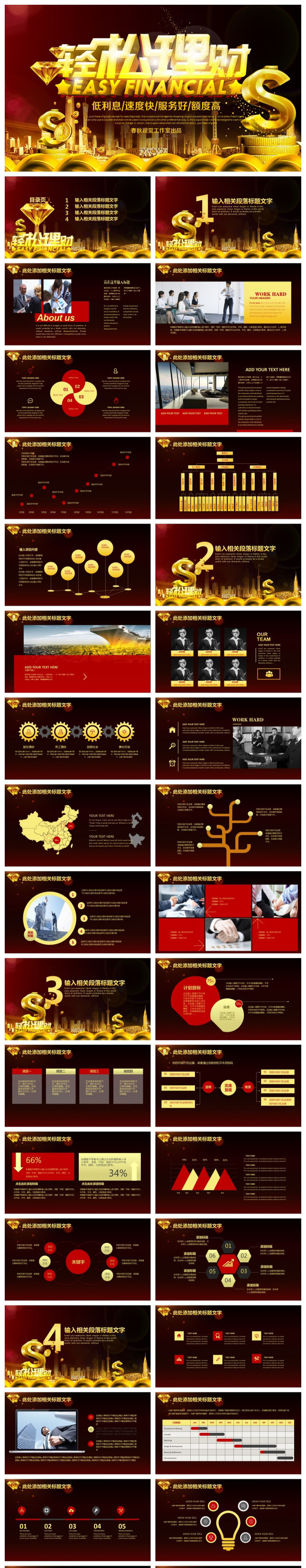 招商引资金融投资风投PPT模板