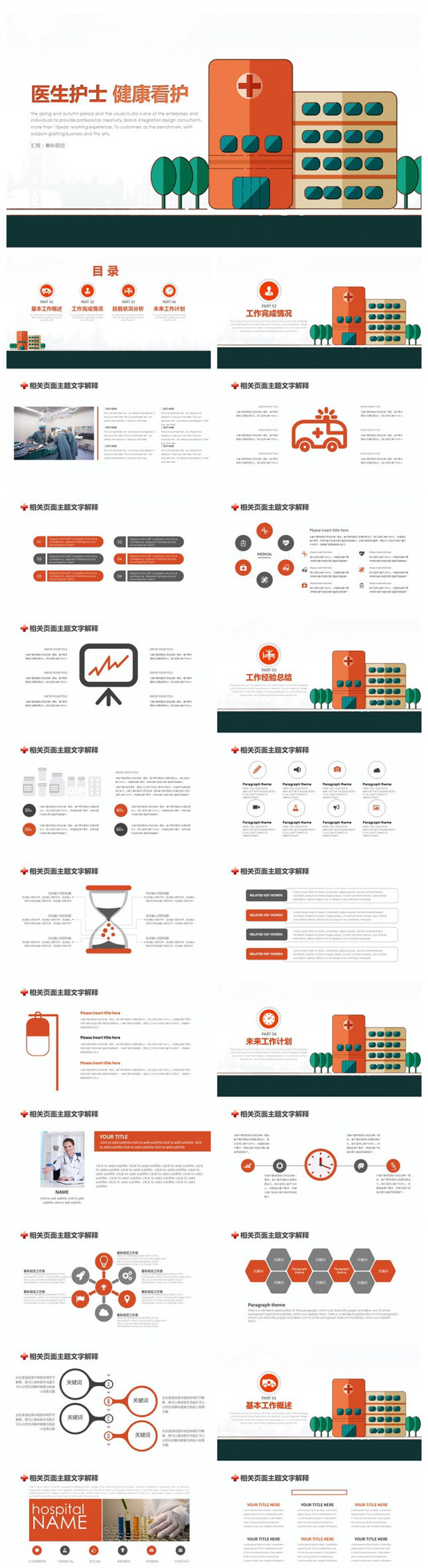 医生护士医学课件PPT模板