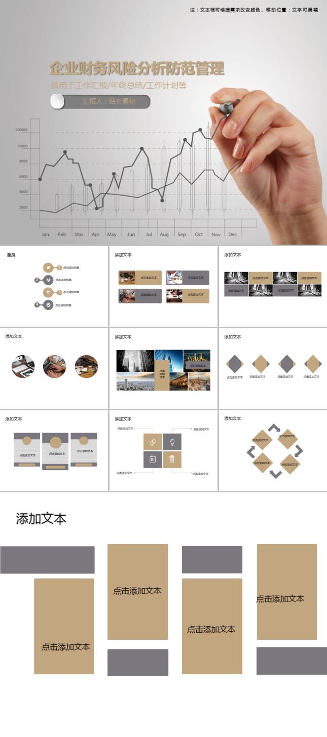 企业财务风险分析防范管理PPT模板