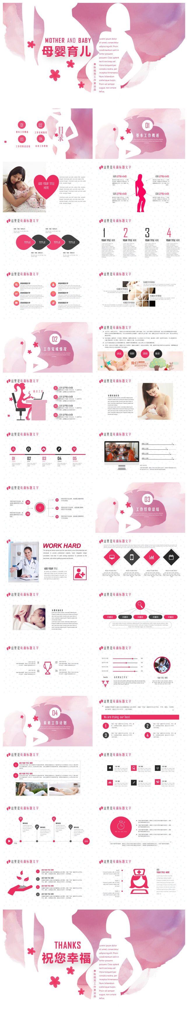 孕妇胎教育儿护理母婴教育PPT模板