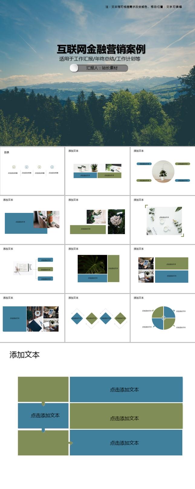 互联网金融营销案例PPT模板