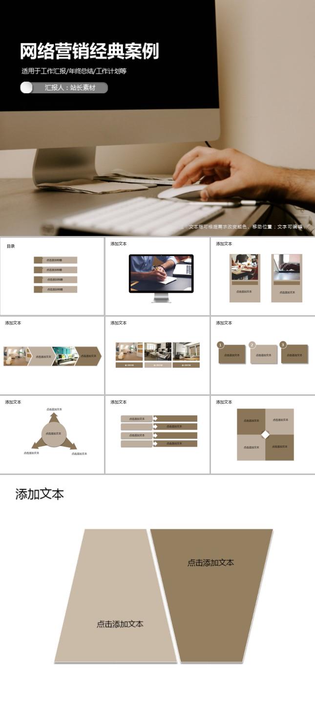 网络营销经典案例PPT模板