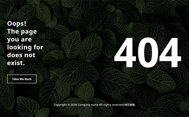 查找的页面不存在404模板（404模板网）