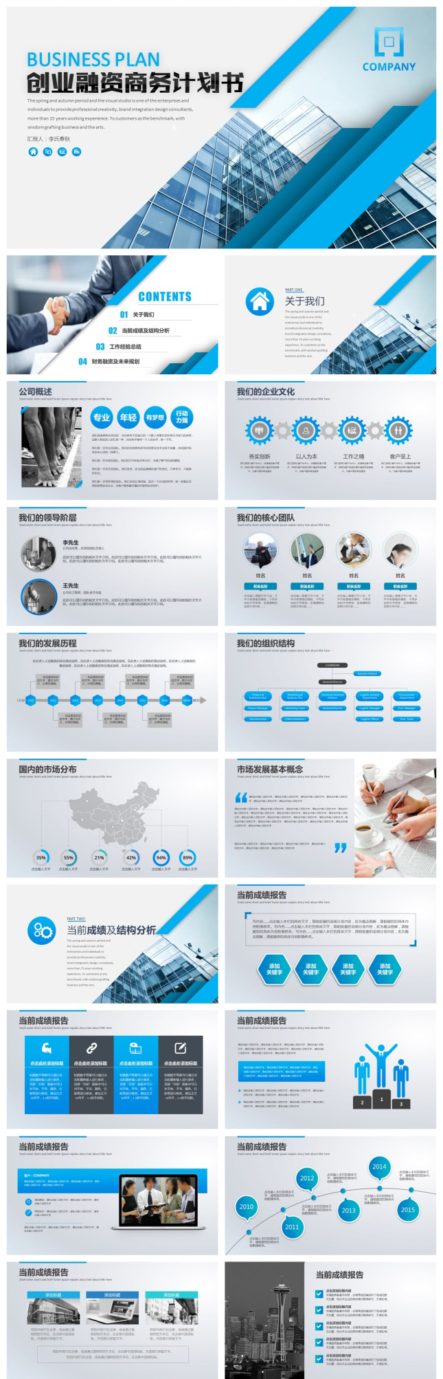 企业宣传创业融资商务计划PPT模板