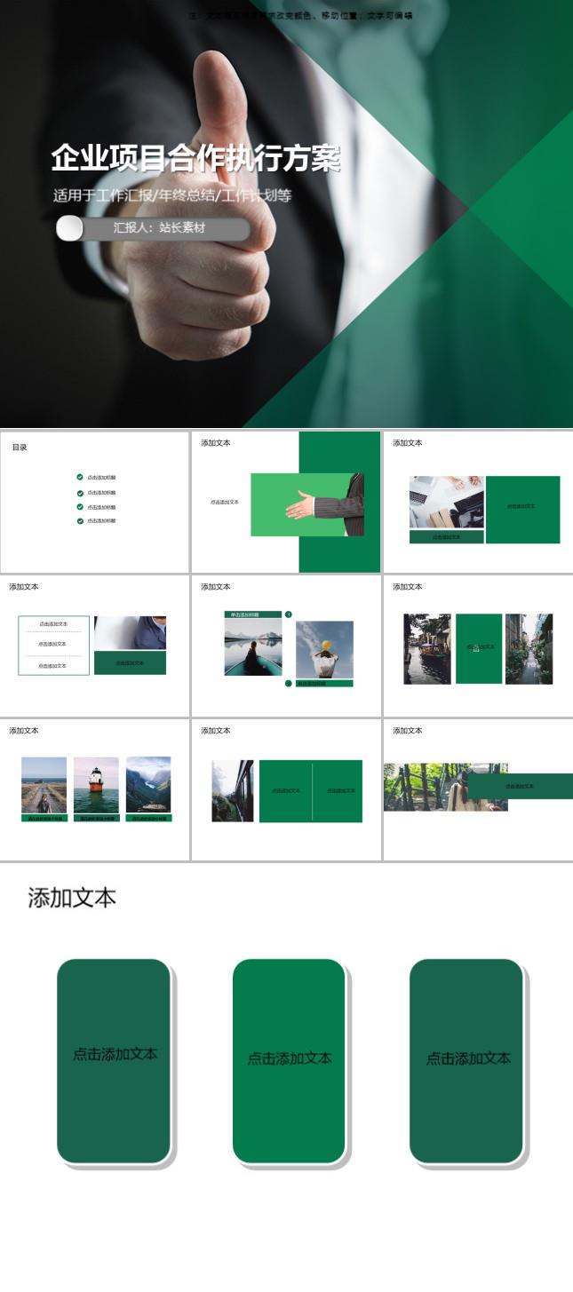 企业项目合作执行方案PPT模板