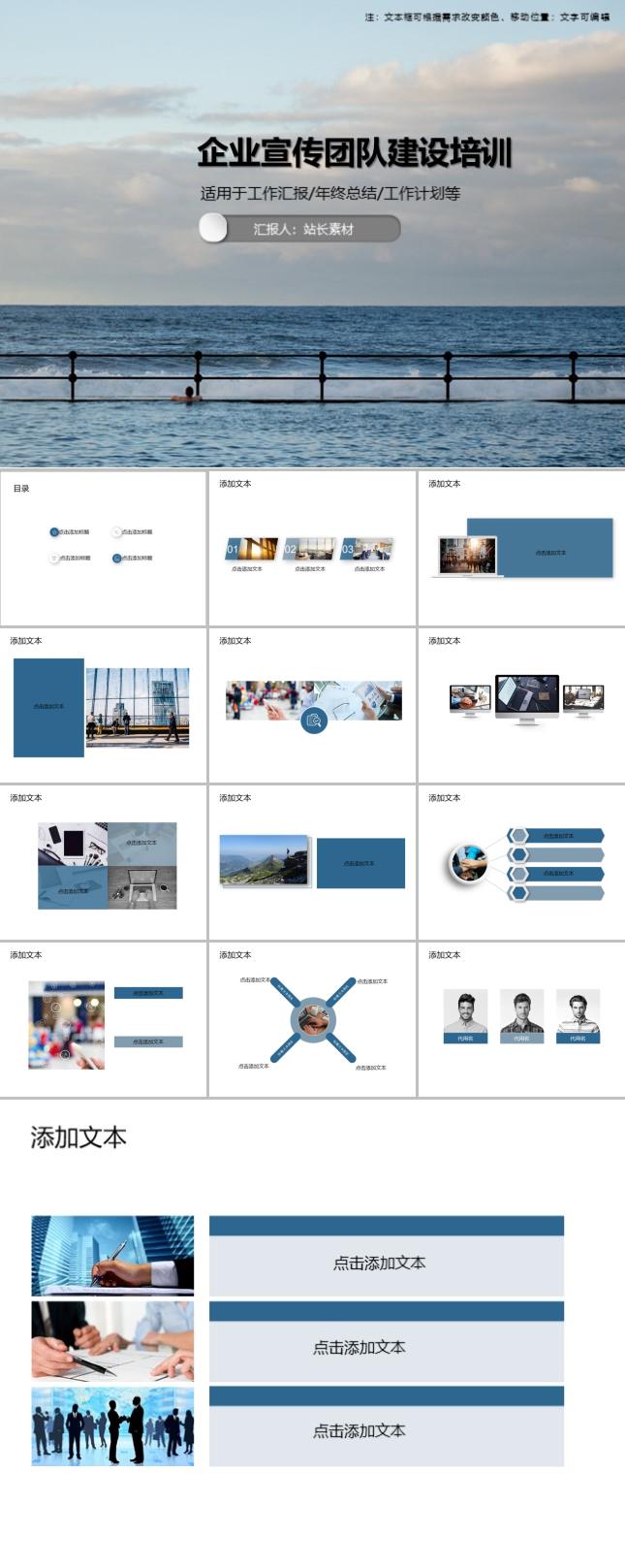 企业宣传团队建设培训PPT模板