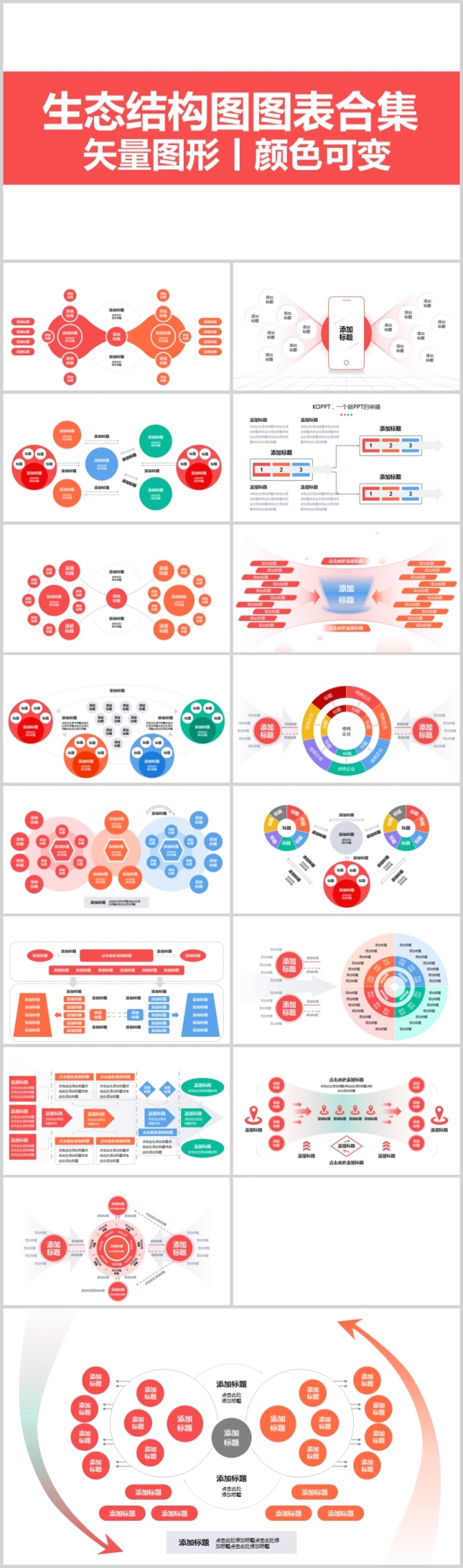 生态结构图图表合集PPT模板