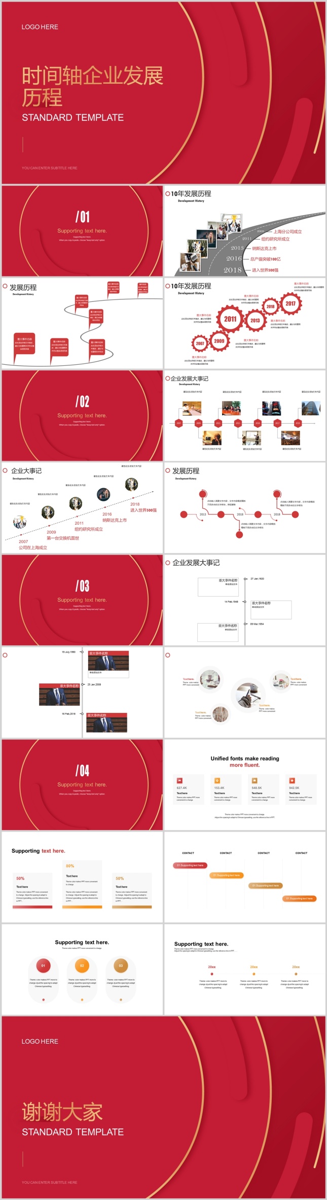 企业发展工作汇报总结通用PPT模板