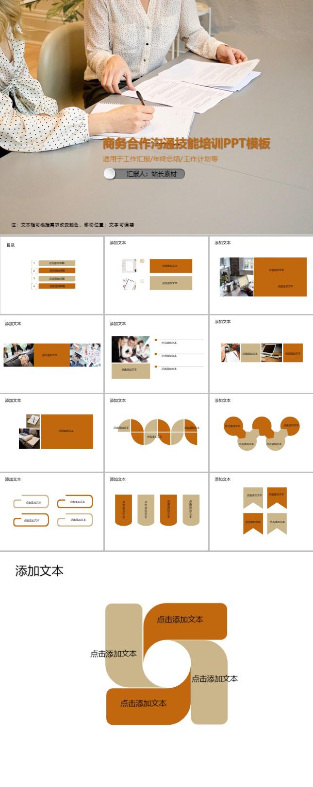 商务合作沟通技能培训PPT模板