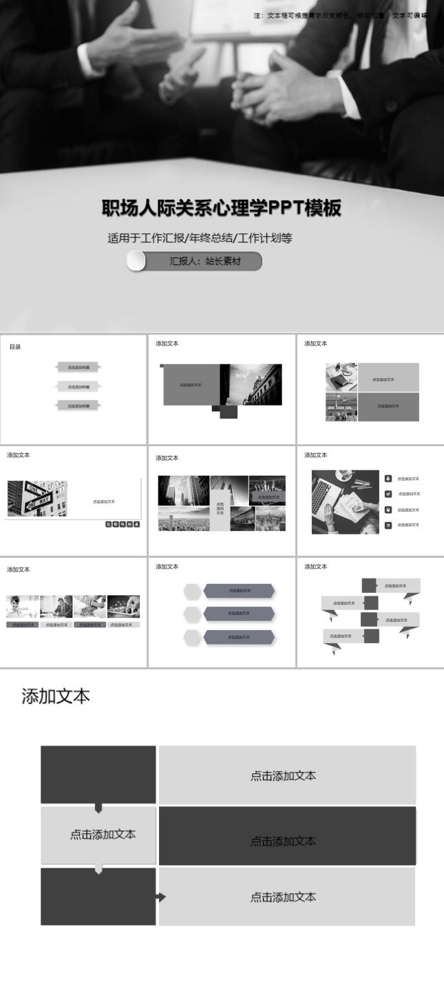 职场人际关系心理学PPT模板