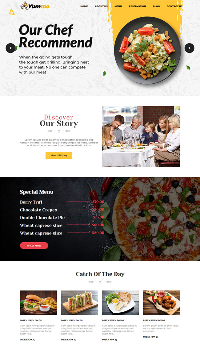 健康养生美食网站HTML5模板（健康饮食网页）