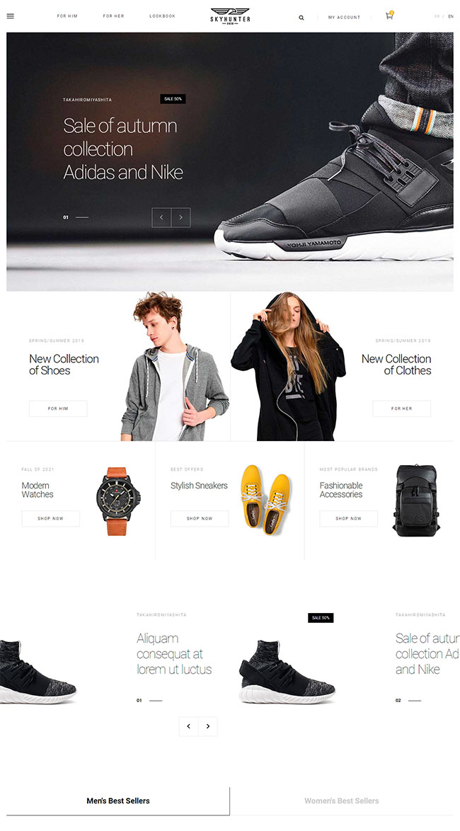品牌服装鞋子购物网站模板（鞋子购物网站平台）
