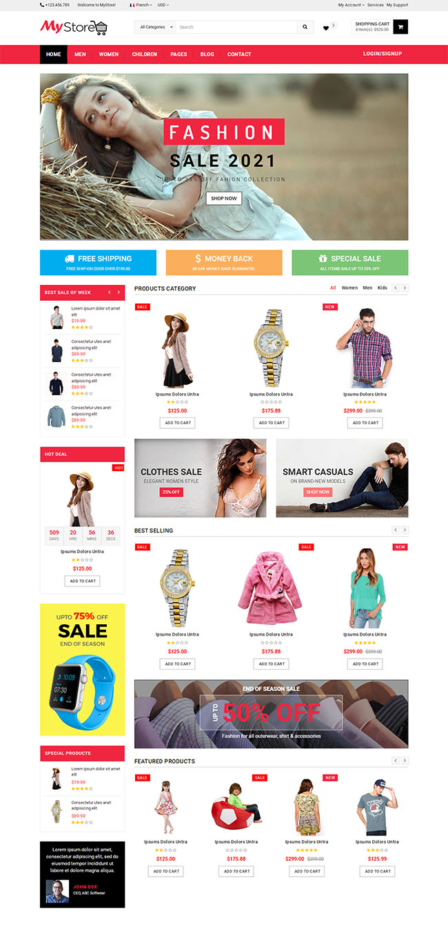 女性服装购物商城网站模板（女装购物网站大全）  女性服装购物商城网站模板 模板下载 第1张