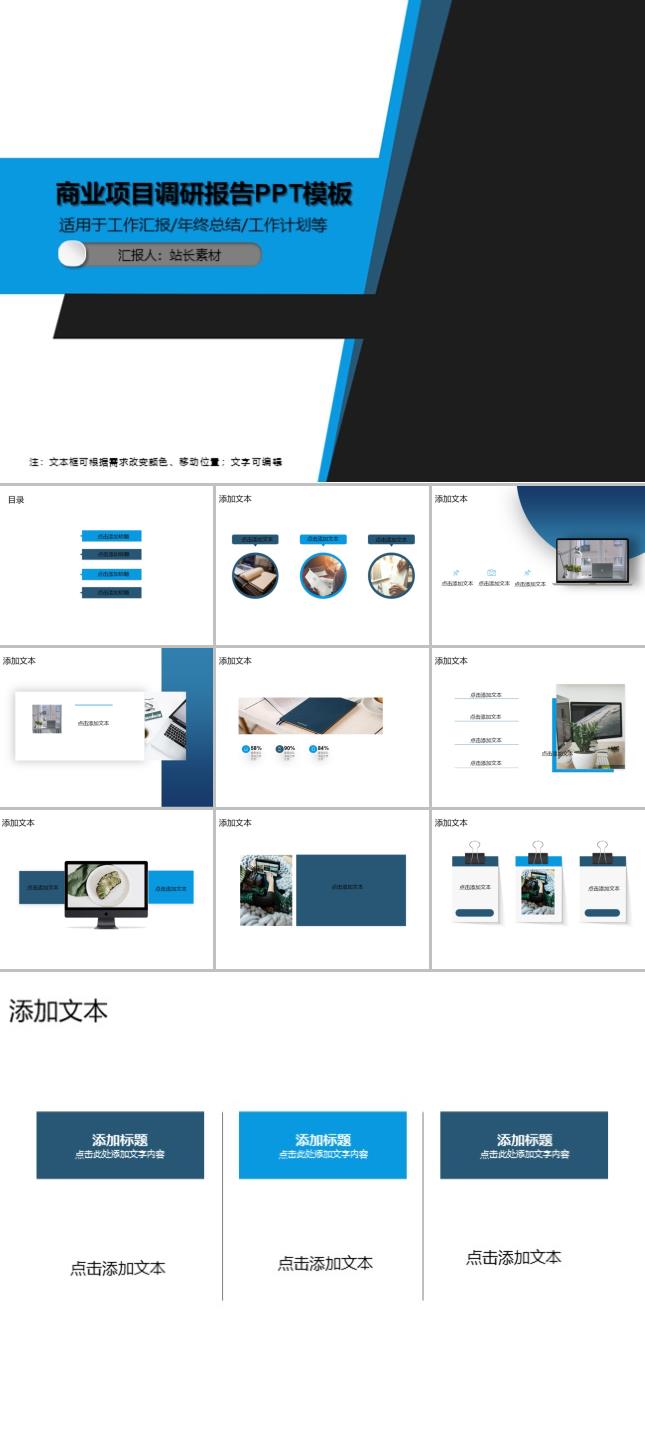 商业项目调研报告PPT模板