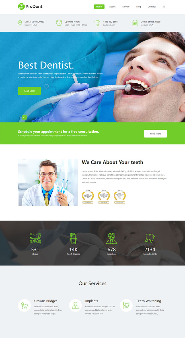 口腔护理牙科诊所医院网站模板（牙科咨询网）