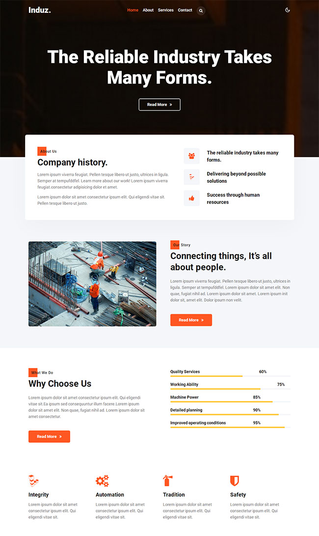 钢铁制造业中小企业网站模板（中国钢铁企业网）
