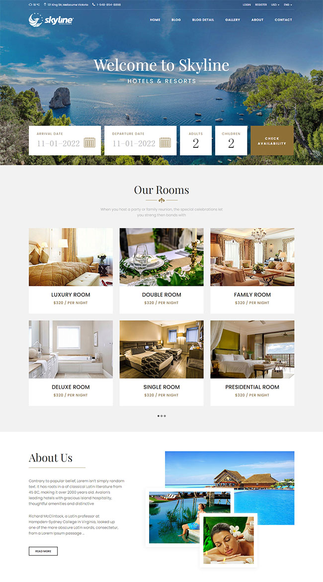 度假村酒店预订平台网站模板（度假村平台官方）