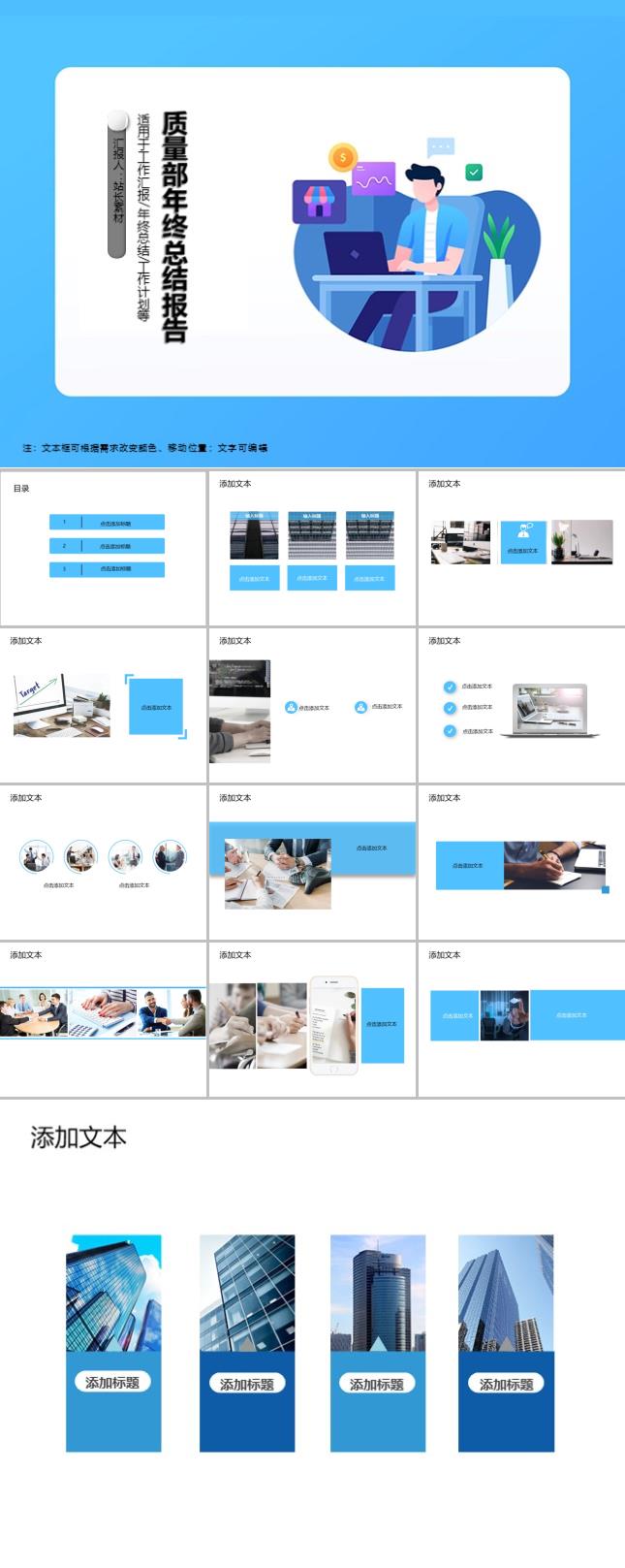 质量部年终总结报告ppt