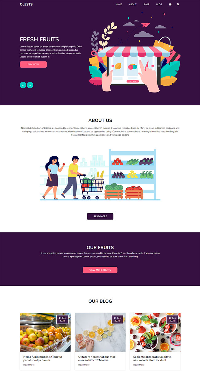 新鲜水果超市官网网站模板（水果网上超市）